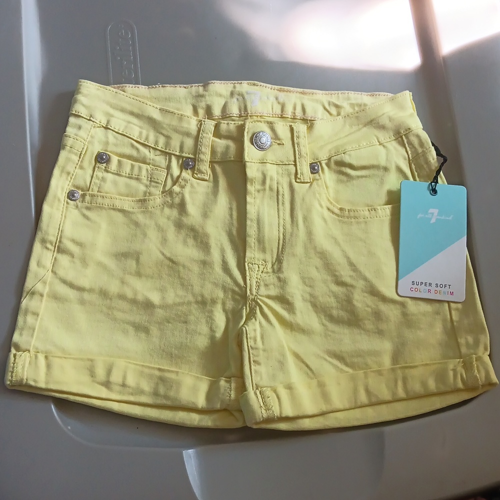 EUC Hudson Yellow Denim Kids Shorts
